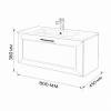 Тумба с раковиной Terminus Victoria VIC10801900301O белый, 80x38 фото 3