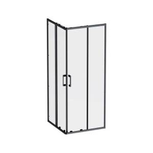 Душевой уголок Am.Pm Above W9XG-403-8080-BT профиль черный матовый, стекло прозрачное 80x80
