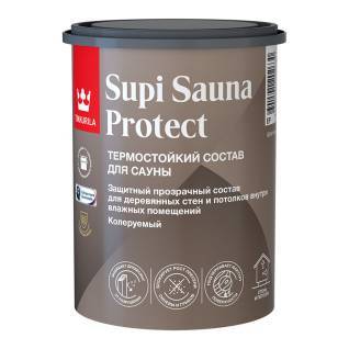 Состав защитный для стен и потолков в бане и сауне Tikkurila Supi Sauna Protect полуматовый 0.9 л
