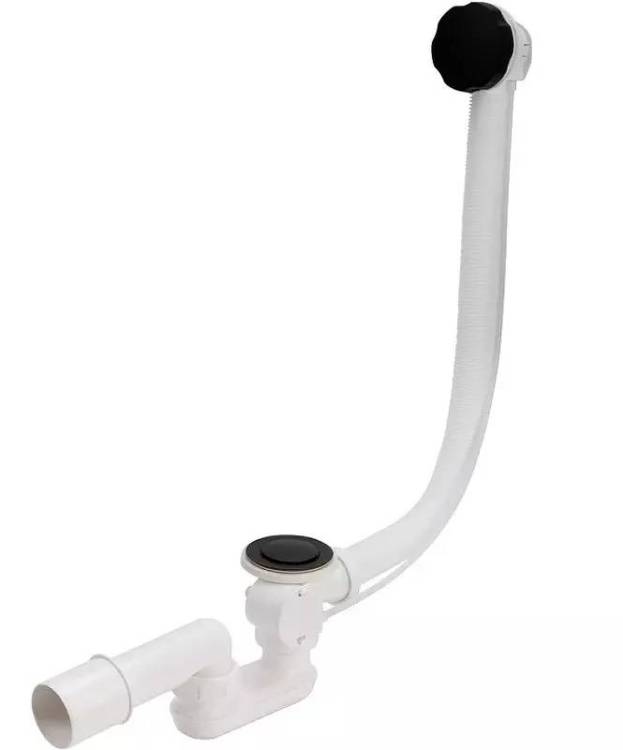 Слив-перелив Vega V55К Гл000024529 60 см, полуавтомат, черный матовый