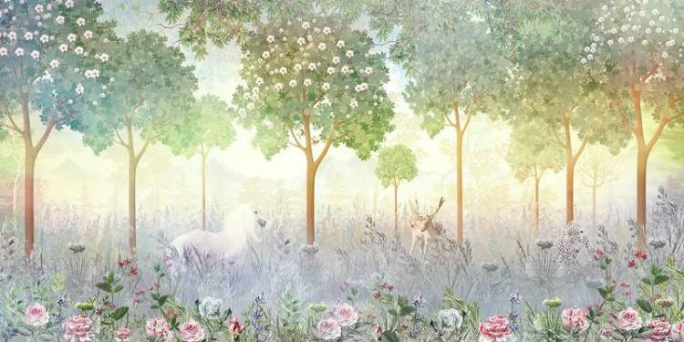 3D Фотообои Artegrafico «Лесное рандеву» FN-053 канвас