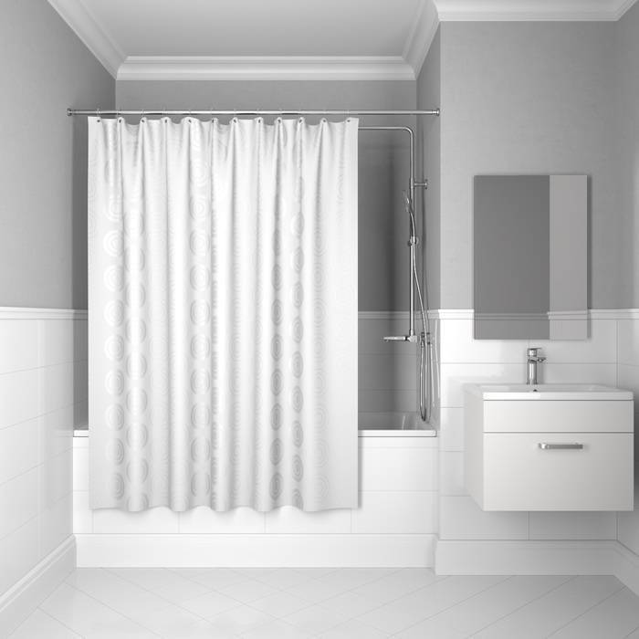 Штора для ванной Iddis Base BD04P24i11 полиэстер, 200x240, белый