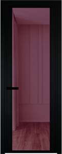 Межкомнатная дверь Profil Doors 2 AGP цвет профиля Черный, стекло безопасное 6 мм фиолетовое шпион 800x2000
