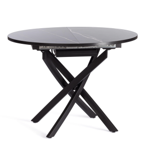 Стол Tetchair Manzana 20618 мрамор чёрный/чёрный 100x75x100
