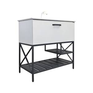 Тумба с раковиной Comforty Бредфорд 90 00-00009955 белый