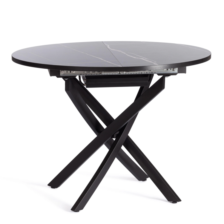 Стол Tetchair Manzana 20618 мрамор чёрный/чёрный 100x75x100