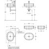 Мебельная раковина Kerama Marazzi Artbasin Conchiglia 50 накладная, белая глянцевая фото 6