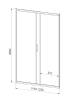 Душевая дверь в нишу Royal Bath Accord RB120HS-T профиль белый, стекло прозрачное, 120x200 фото 2