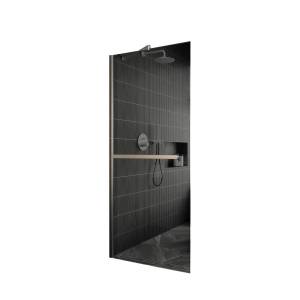 Душевая перегородка MaybahGlass MGD-729-5ш 79x195, стекло графит 8 мм, профиль хром матовый