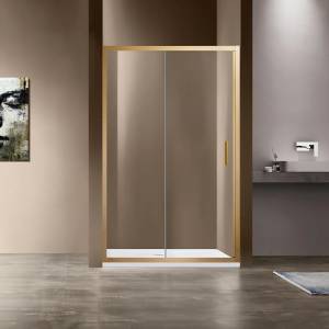 Душевая дверь Vincea Garda VDS-1G120CLG профиль брашированное золото, стекло прозрачное, 120x190