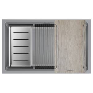 Мойка кухонная Paulmark Lumi-Multi Sink 74 Uni LU-MULTI 74-GRM серый металлик