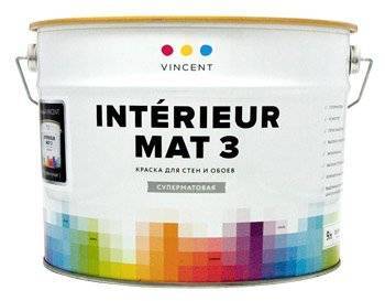 VINCENT INTERIEUR MAT I 3 краска для стен и обоев, белая, суперматовая (0,8л)
