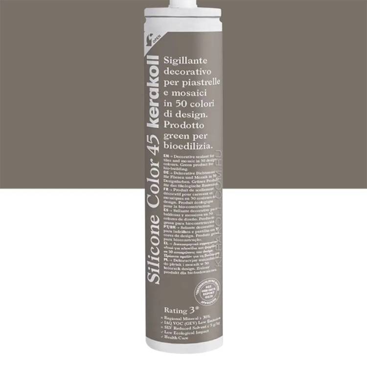 Затирка-герметик Kerakoll Silicone Color 45 Теплый-серый 310 мл