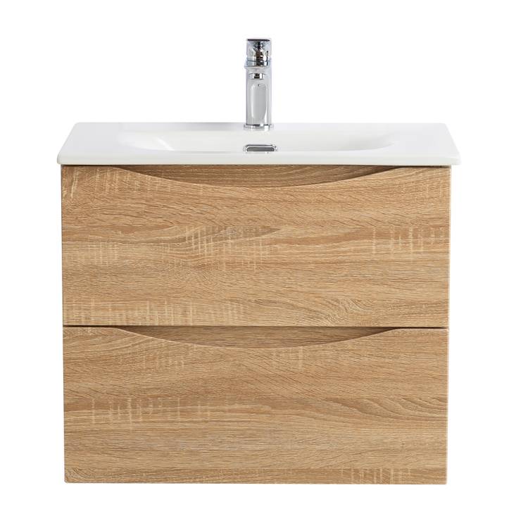 Тумба под раковину BelBagno MARINO-CER-MINI-600-2C-SO-WO-P подвесная, Rovere Bianco, 59.6x39