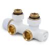 Узел нижнего подключения Primoclima Armature PCS3412SW термостатический, угловой, правый 1/2"х3/4", белый фото 3