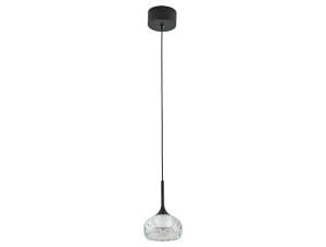 Подвесной хрустальный светодиодный светильник Newport Зара 7241/S mat.black clear