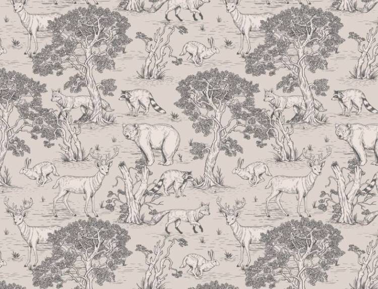 3D Фотообои Artegrafico «Лесные забавы» PD-030 акварель