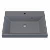 Раковина Uperwood Classic Quartz 291030001 серая матовая, бетон, 60x45 фото 6
