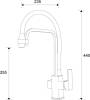 Смеситель для кухни Zorg Sanitary ZR 341-8 YF с гибким изливом фото 2