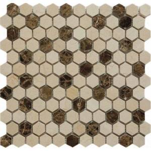 Мозаика Q-stones Камень QS-Hex027-25P/10 30.5x30.5