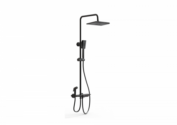 Душевая стойка Wonzon & Woghand WW-B3310-MB с термостатом, черный