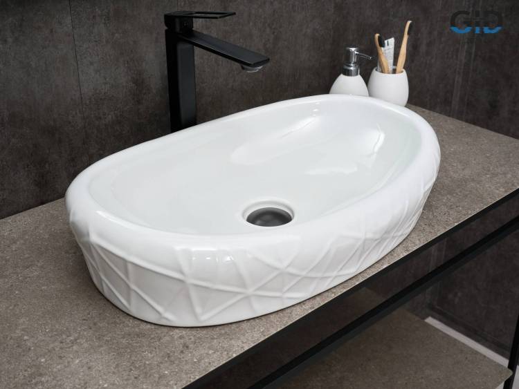 Раковина Gid Creativo 777s 51222 белая, 60x39x13.5