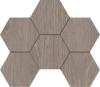 Мозаика Estima Kraft Wood 70622 Mosaic/KW02_NR/25x28.5x10/Hexagon Light Grey Hexagon 25x28.5