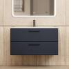 Тумба с раковиной Uperwood Foster New подвесная, черная, 90 см