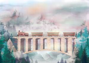 3D Фотообои Artegrafico «Путешествие в волшебную страну» KID-075 песок