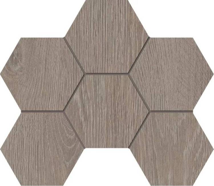 Мозаика Estima Kraft Wood 70622 Mosaic/KW02_NR/25x28.5x10/Hexagon Light Grey Hexagon 25x28.5