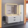 Тумба с раковиной Uperwood Modul 393020562 подвесная, матовая, белая, графит, 100 см фото 10