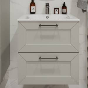 Тумба с раковиной Terminus Victoria VIC10602900301O белый, 60x62