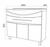 Тумба с раковиной 1MarKa Lina classic new 105 белый глянец, с дверками и ящиком фото 8
