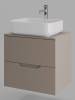 Тумба с раковиной Orange Line Li-60TuLMDF+B05-500W латте матовый, 60 см