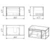 Тумба с раковиной Grossman Тенза 85 с 1 ящиком, веллингтон (Оскар 85) фото 4