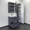 Тумба с раковиной Comforty Лима-60Н2 00-00019209 напольная, антрацит фото 5