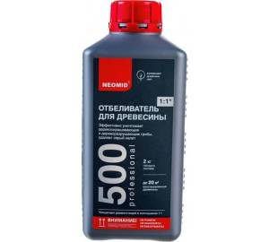 NEOMID 500 ОТБЕЛИВАТЕЛЬ для древесины, отбеливающий и очищающий, концентрат 1:1 (1кг)