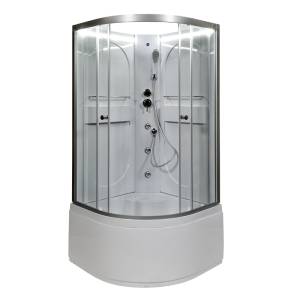 Душевая кабина AvaCan L610NLED+GM с подсветкой и гидромассажем, 100x100x200