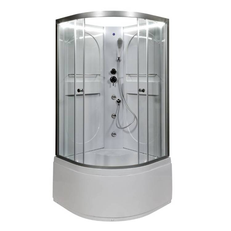 Душевая кабина AvaCan L610NLED+GM с подсветкой и гидромассажем, 100x100x200