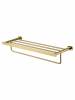 Полотенцедержатель Wonzon & Woghand WW-8481-LG с полкой, глянцевое золото