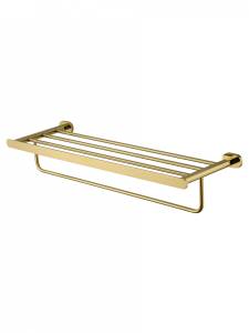 Полотенцедержатель Wonzon & Woghand WW-8481-LG с полкой, глянцевое золото