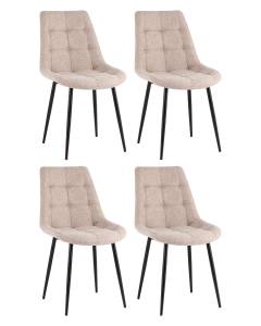 Набор из 4 стульев Stool Group Флекс OS-2499LUM-V seat Lum-31 beige DX4 Lumos бежевый, рогожка