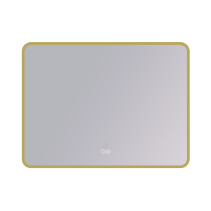 Зеркало DQ Hamburg (Гамбург) DQMHAM10080GLDA с LED подсветкой, золотой, 80x100 см