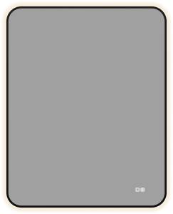 Зеркало Aquanet Контур 00367663 LED подсветка, подогрев, черное, 100x80