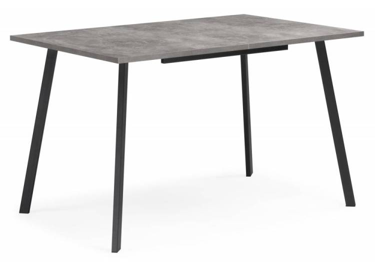 Стол Notta Кортни 619218 бетон светлый, черный матовый 120(160)x80x75