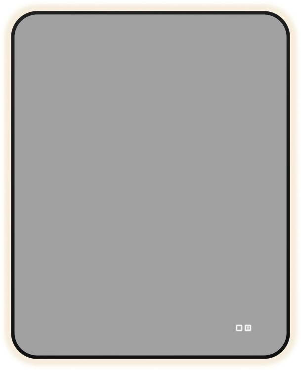 Зеркало Aquanet Контур 00367663 LED подсветка, подогрев, черное, 100x80