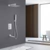 Душевая система Abber Daheim AF8250W скрытого монтажа с изливом, термостат, белая матовая фото 2