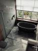 Душевая перегородка MaybahGlass MGD-726-5у 79x195, стекло прозрачное 8 мм, профиль хром матовый фото 3