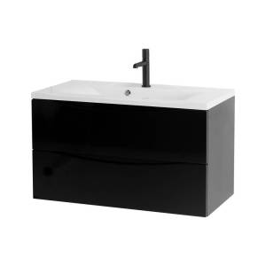 Тумба с раковиной BelBagno Marino 90 nero lucido