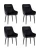 Набор из 4 стульев Stool Group Диана MC101-2 KD HLR-66 X4 черный